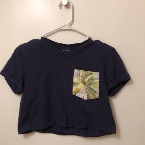 Navy Crop Top